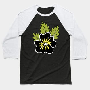 Single wild pansy cartoon flower illustration Baseball T-Shirt